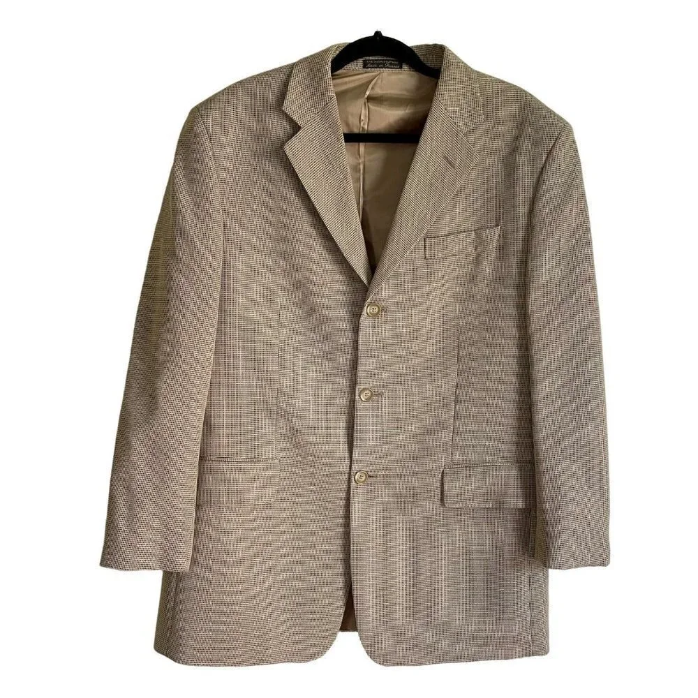 Geoffrey Beene 3 Button Sport Coat Jacket Blazer 42L